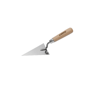 Truelle triangulaire pointue acier inoxydable 125 mm manche bois VITO