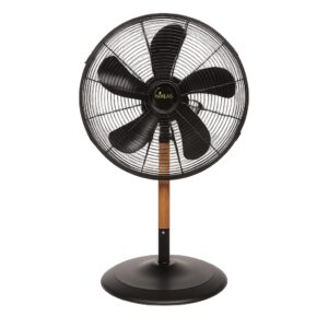 Ventilateur de Table 60W design- 5 pales Ø40cm Mat en Bois 3 Vitesses Hauteur 76cm Réglable NIKLAS