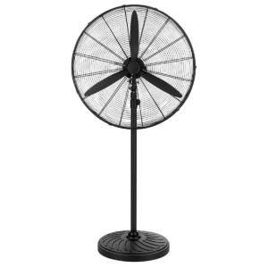 Ventilateur sur Pied 130W Ø66cm H160cm reéglable 3 Vitesses Oscillant 3 Pales Débit 200m³/min - INTEC
