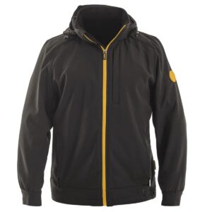 Veste Softshell Noire XL Multi-Poches Capuche Amovible 100% Polyester VITO
